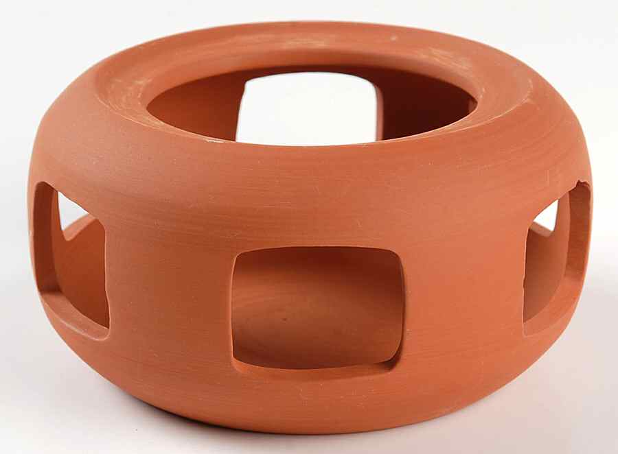 Terra Cotta Warmer Stand for Fondue Pot by Bret Bortner Design-1