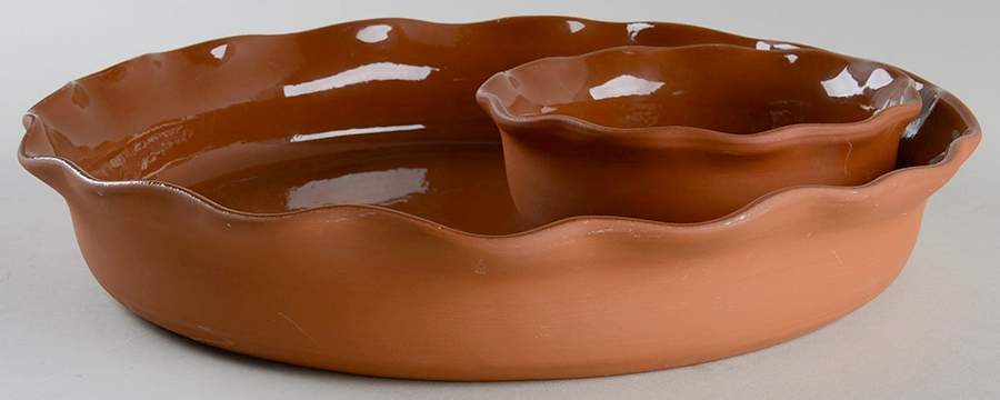 Terra Cotta 1 Piece Chip & Dip by Bret Bortner Design-1