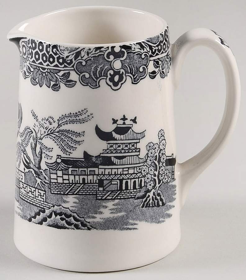 Willow Black Small Tankard Jug by Burgess & Leigh-1
