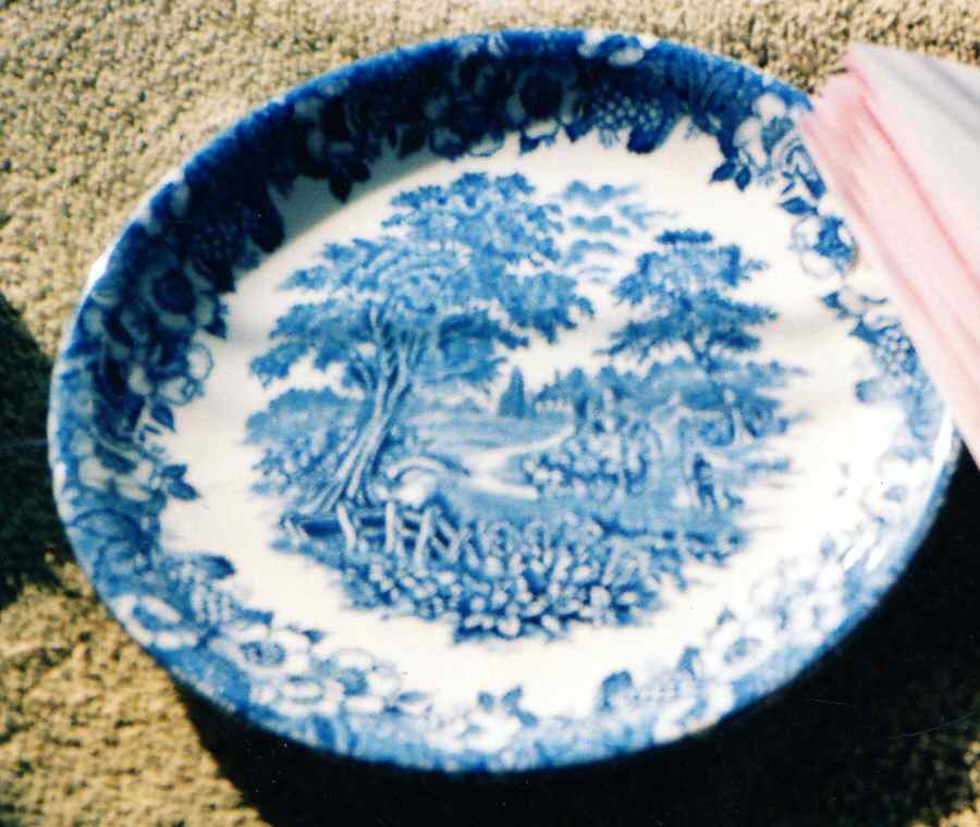 BIL27 Blue Bread & Butter Plate by Biltons Ltd-1