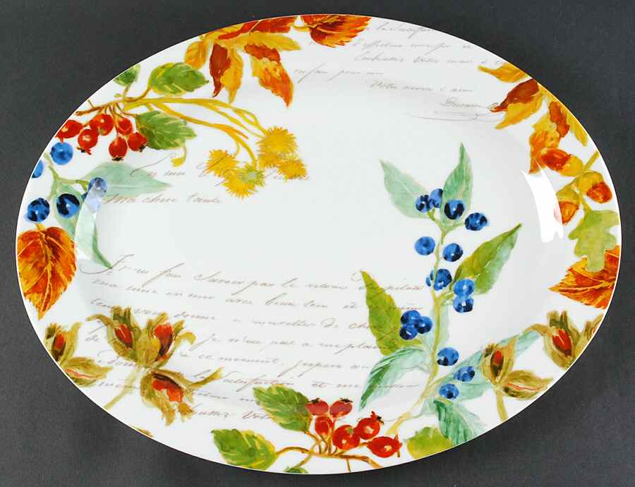 Harvest Berry 19" Oval Serving Platter by Bernardaud-1