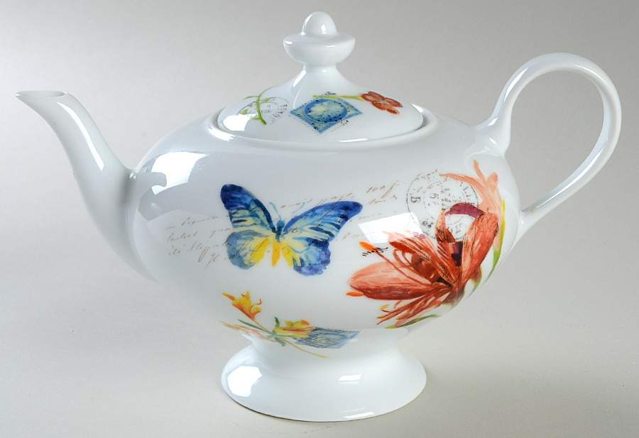 Jardin des Fleurs Teapot & Lid by Bernardaud-1