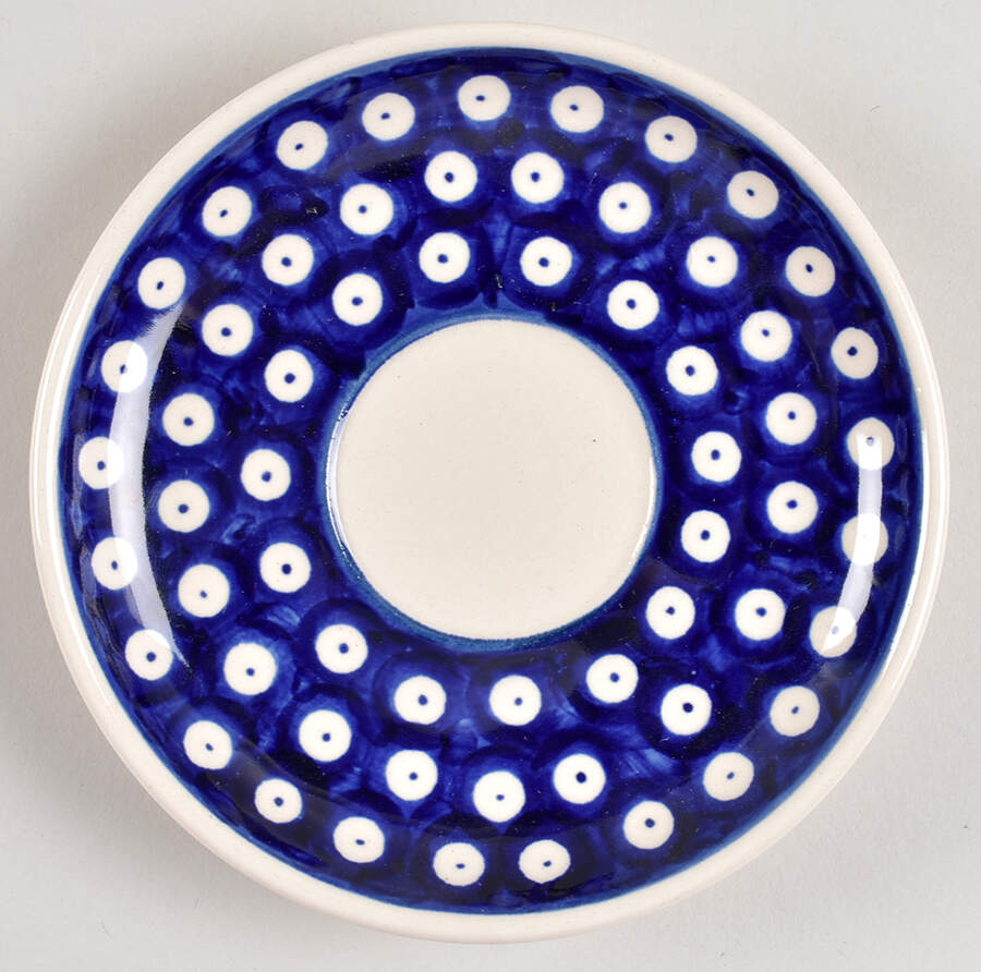 True Blue Saucer for Flat Cup by BOLESLAWIEC-1