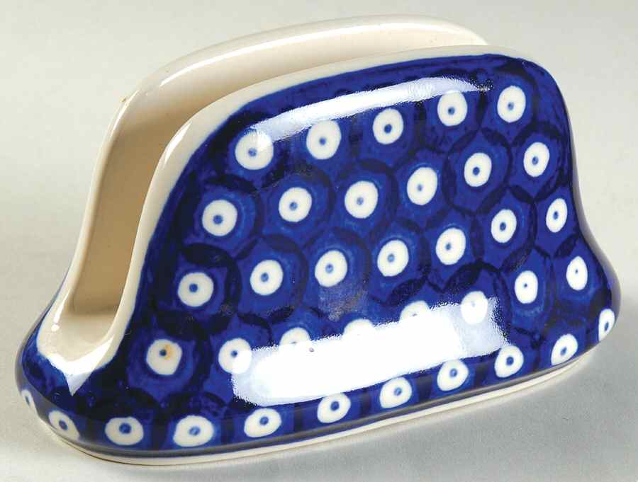 True Blue Napkin Holder by BOLESLAWIEC-1