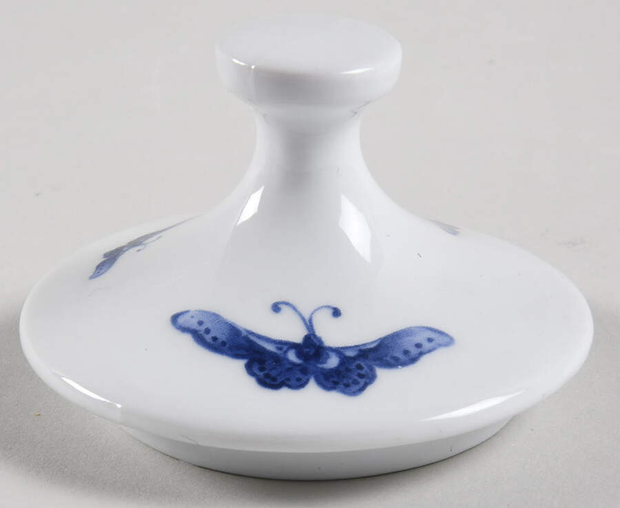 Blue Rose Lid for Sugar Bowl by Baum Brothers-1