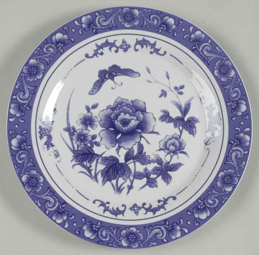 Blue Rose Dinner Plate by Baum Brothers-1