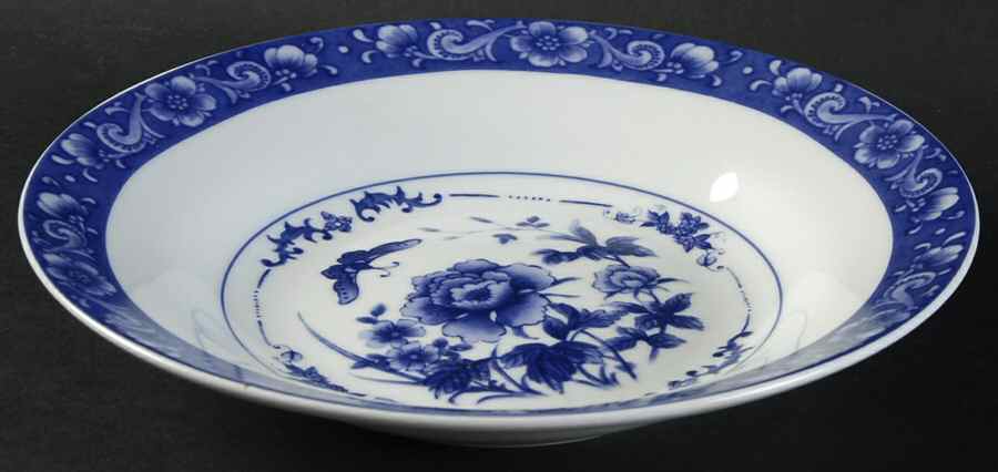 Blue Rose Soup/Cereal Bowl by Baum Brothers-1