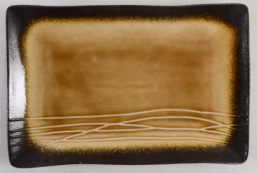 Galaxy Amber 12" Rectangular Serving Platter by Baum Brothers-1