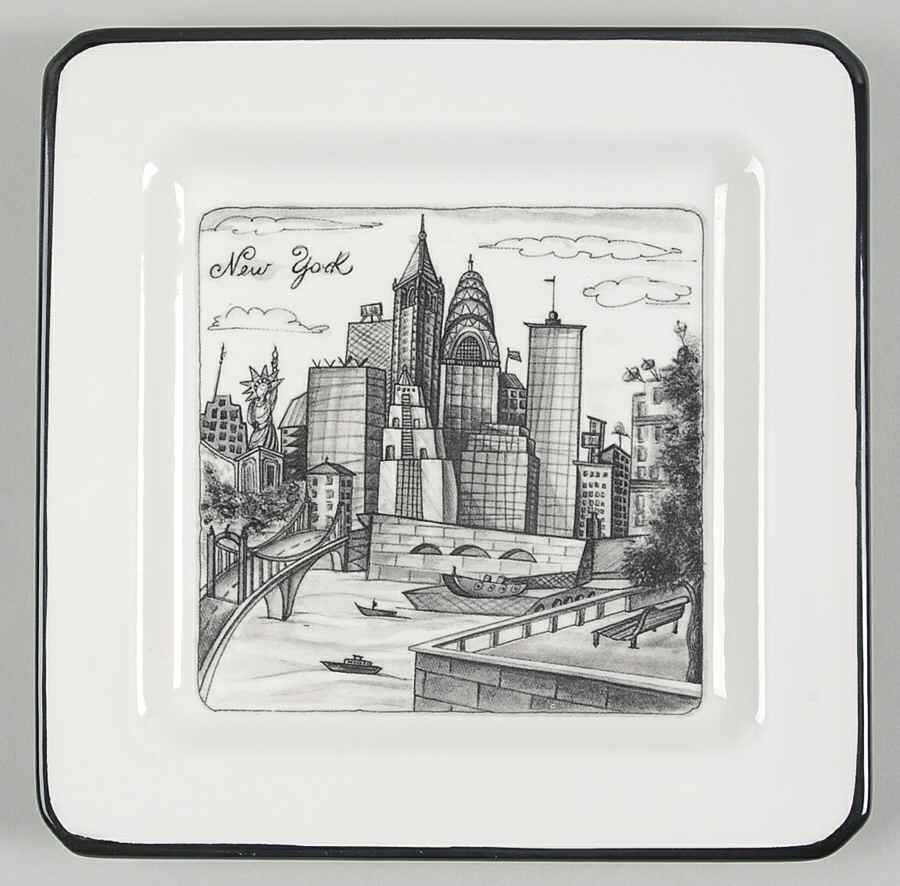 Cities Salad Plate by Brunelli-1