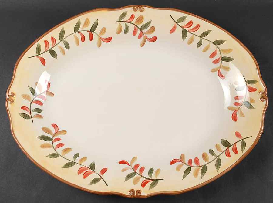 Tuscan Retreat 19" Oval Serving Platter by Better Homes and Gardens-1