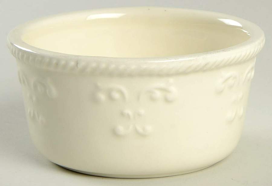 Ivory Scroll Ramekin by Better Homes and Gardens-1