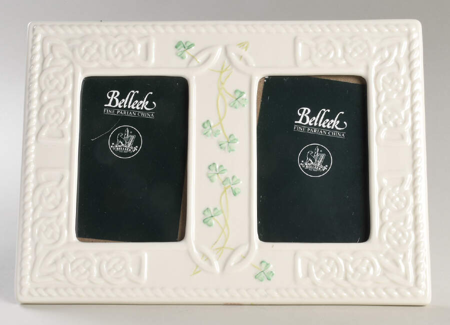 Tara Collection Double Picture Frame by Belleek Pottery (Ireland)-1