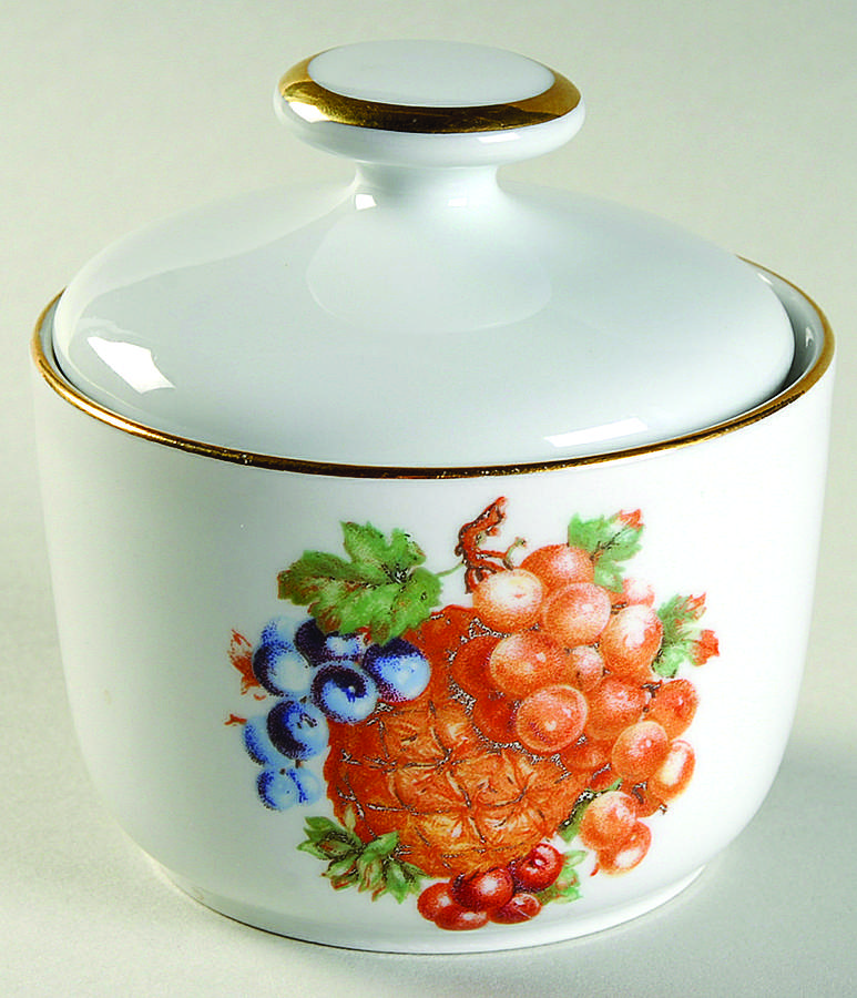 BTH4 (1-16" Gold Trim) Sugar Bowl & Lid by Bareuther & Co-1