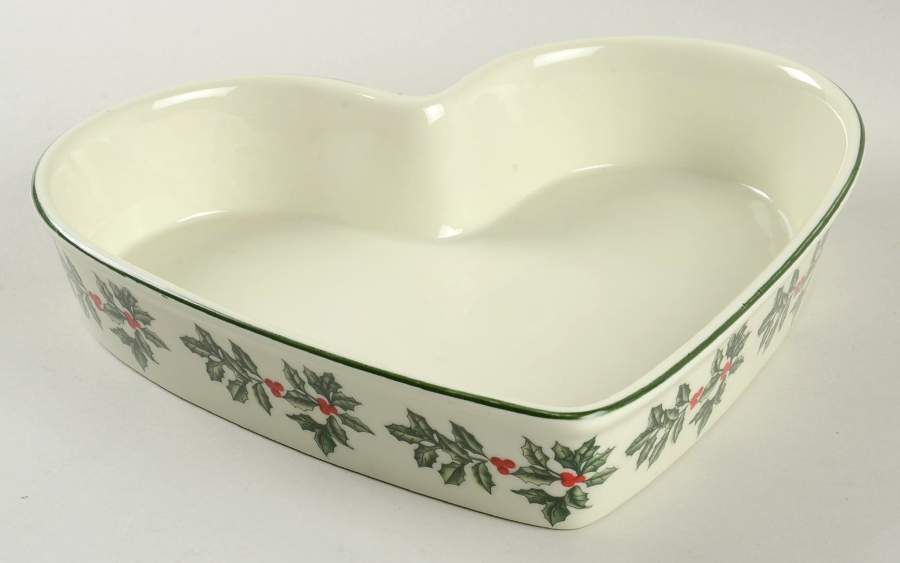 Holly (Gold Trim) 10" Heart Baker by Baum Brothers-1