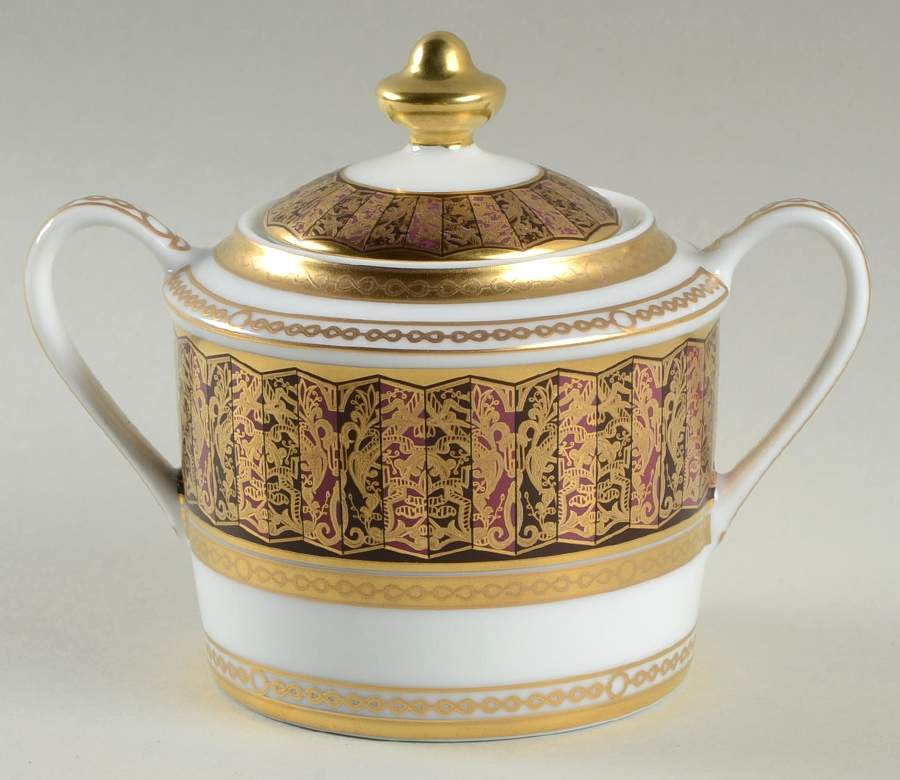 Eventail Sugar Bowl & Lid by Bernardaud-1