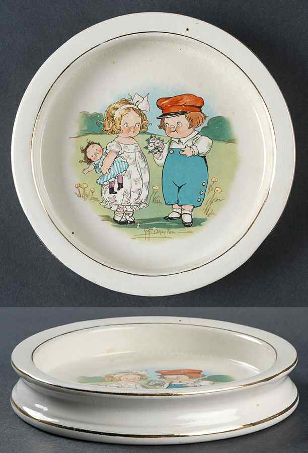 Campbell Soup Kids 7" Round Baby Plate by Buffalo Pottery-1
