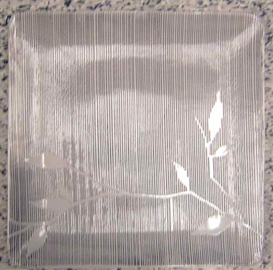 Graphite Vine Square Dinner Plate by Baum Brothers-1