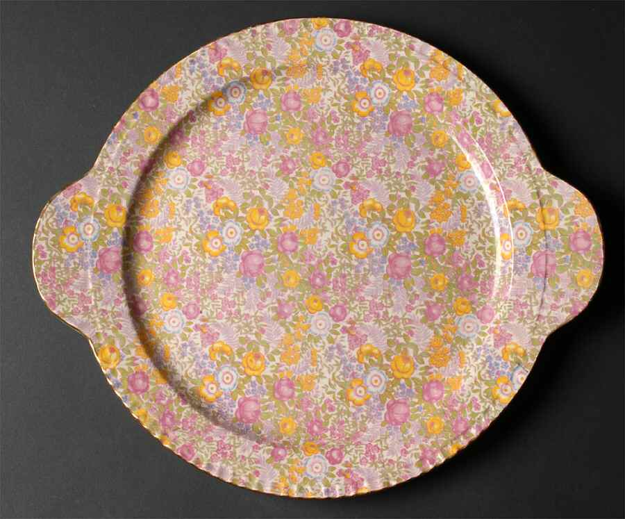 Mille Fleur Handled Cake Plate by Boch-1