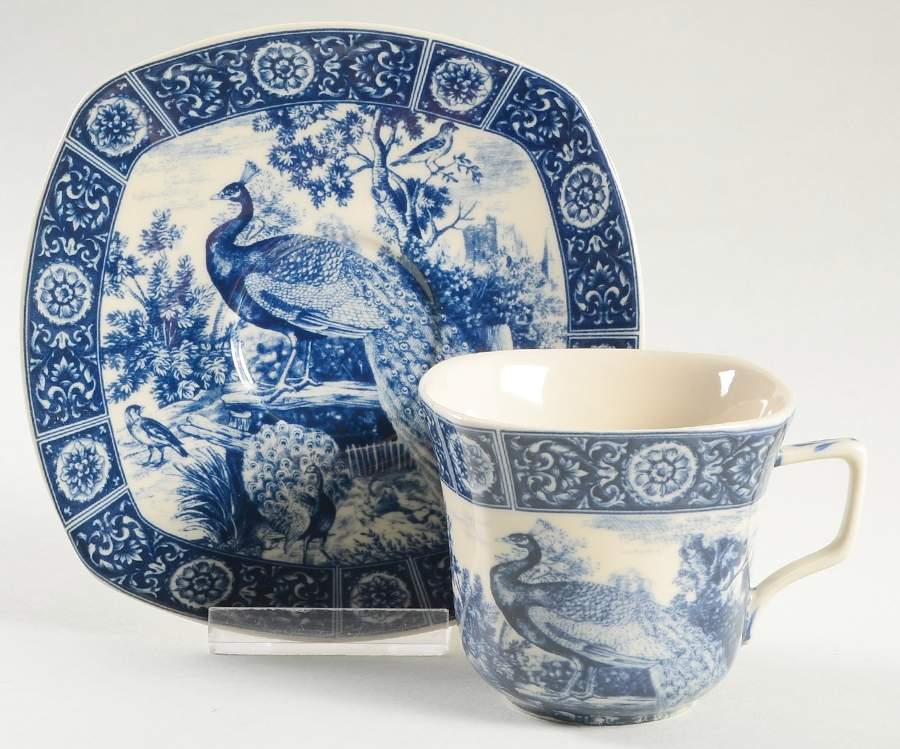 Opulent Manor Flat Cup & Saucer Set by Burton & Burton-1