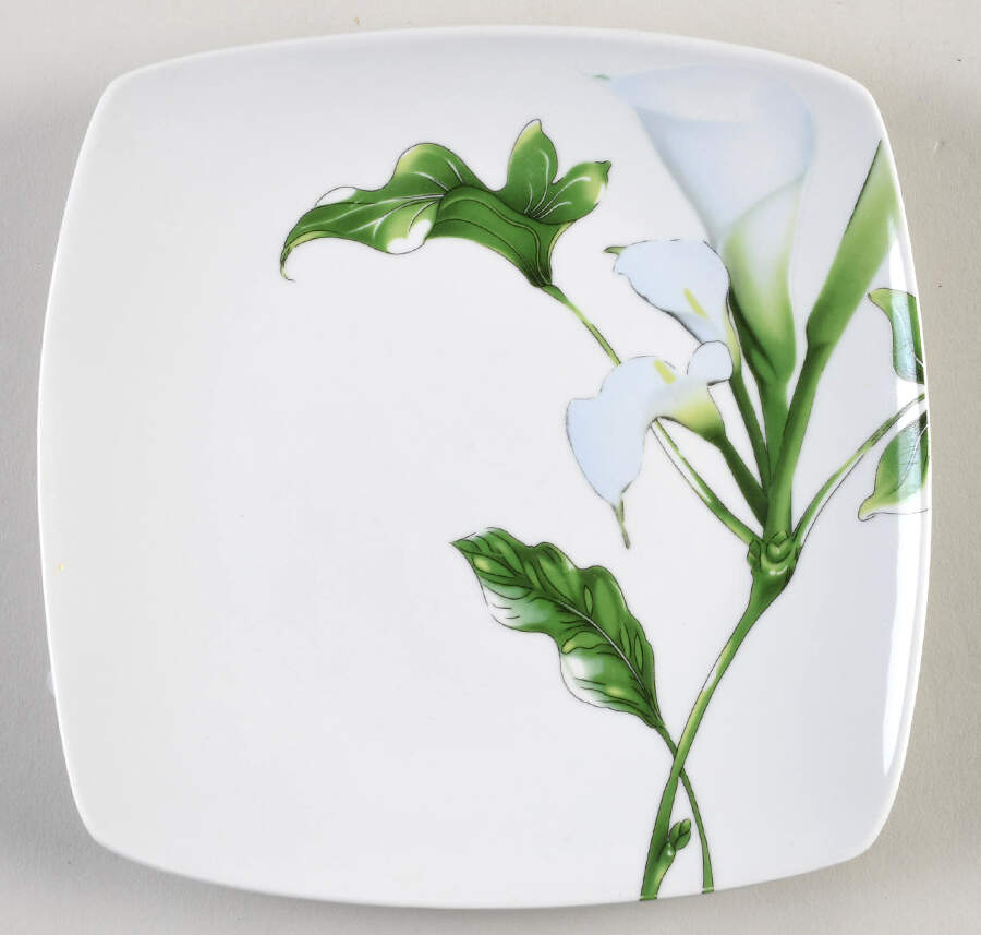 White Lily Salad Plate by Brilliant Tableware-1
