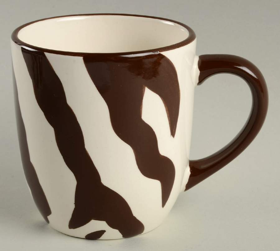 Zebra Brown Mug by Ballard Designs-1