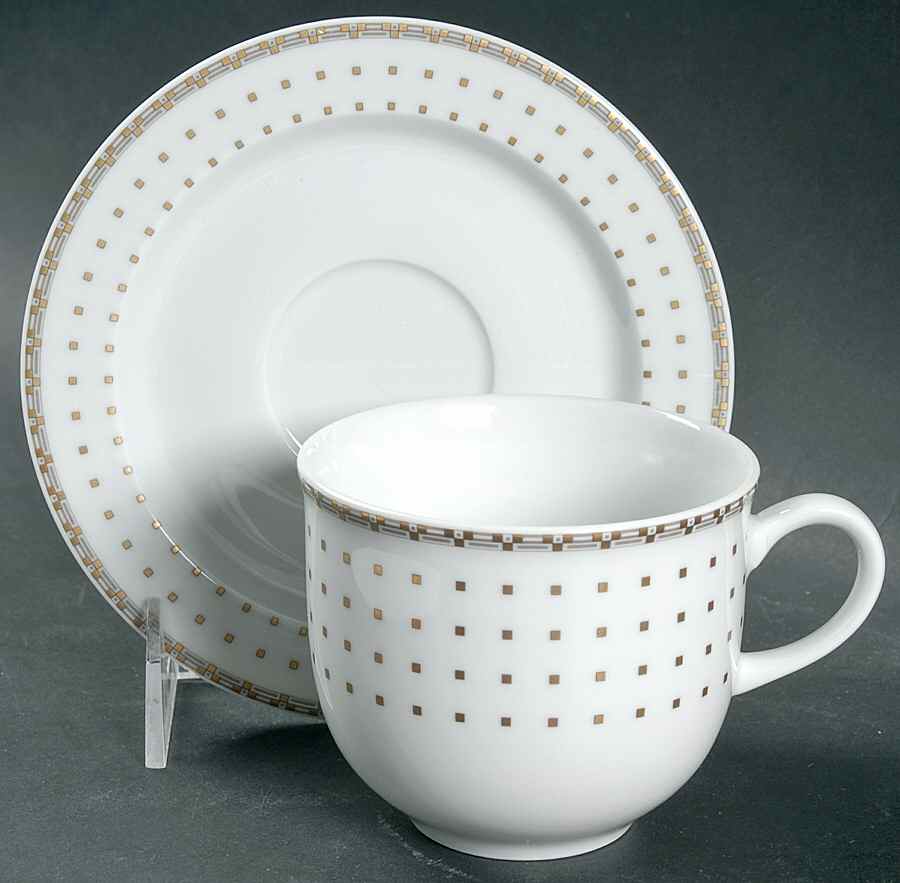 Helaine Flat Cup & Saucer Set by Baum Brothers-1