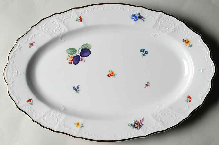 Genori Fruit 14" Oval Serving Platter by Baum Brothers-1
