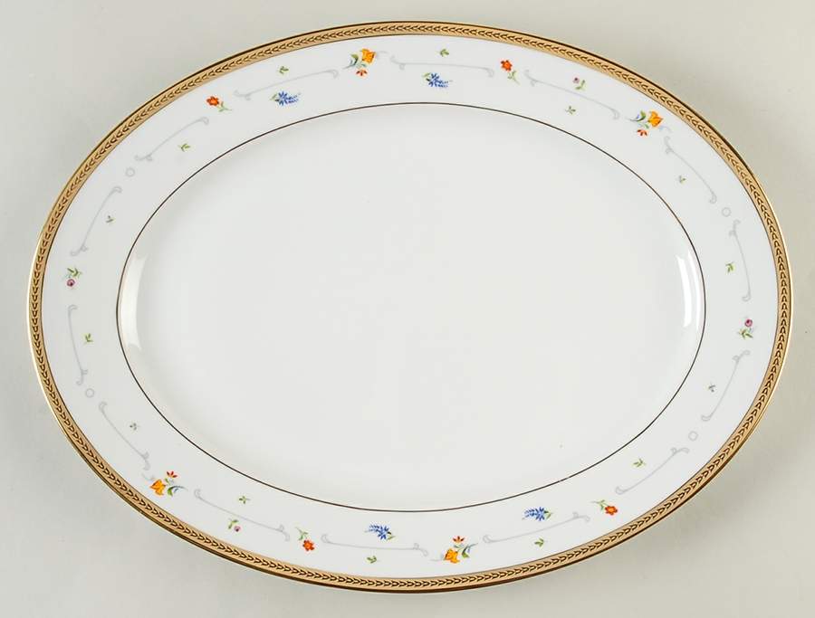 Petite Fleur 14" Oval Serving Platter by Baum Brothers-1