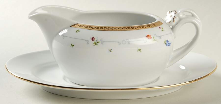 Petite Fleur Gravy Boat & Underplate by Baum Brothers-1