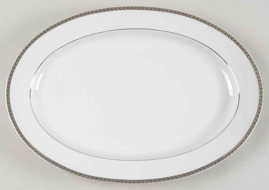 Grace 14" Oval Serving Platter by Baum Brothers-1