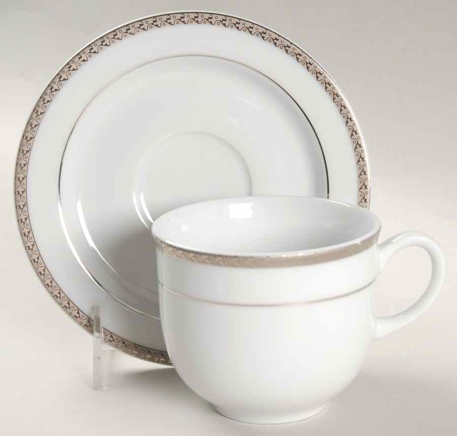 Grace Flat Cup & Saucer Set by Baum Brothers-1