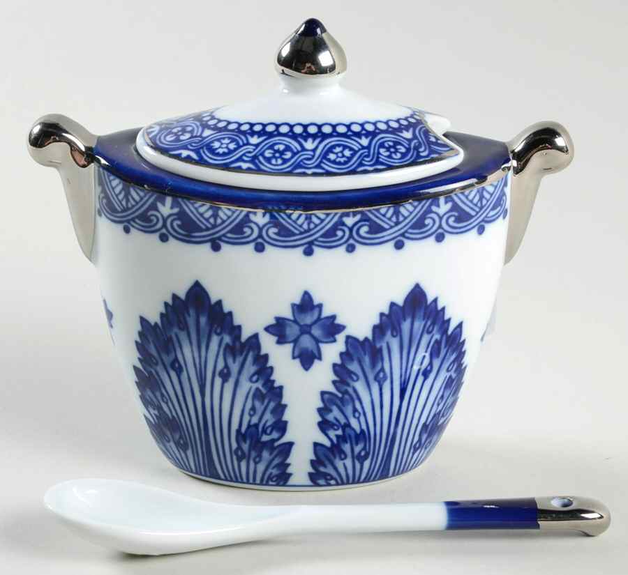 Grace Sugar Bowl & Lid W/Spoon by Bombay-1
