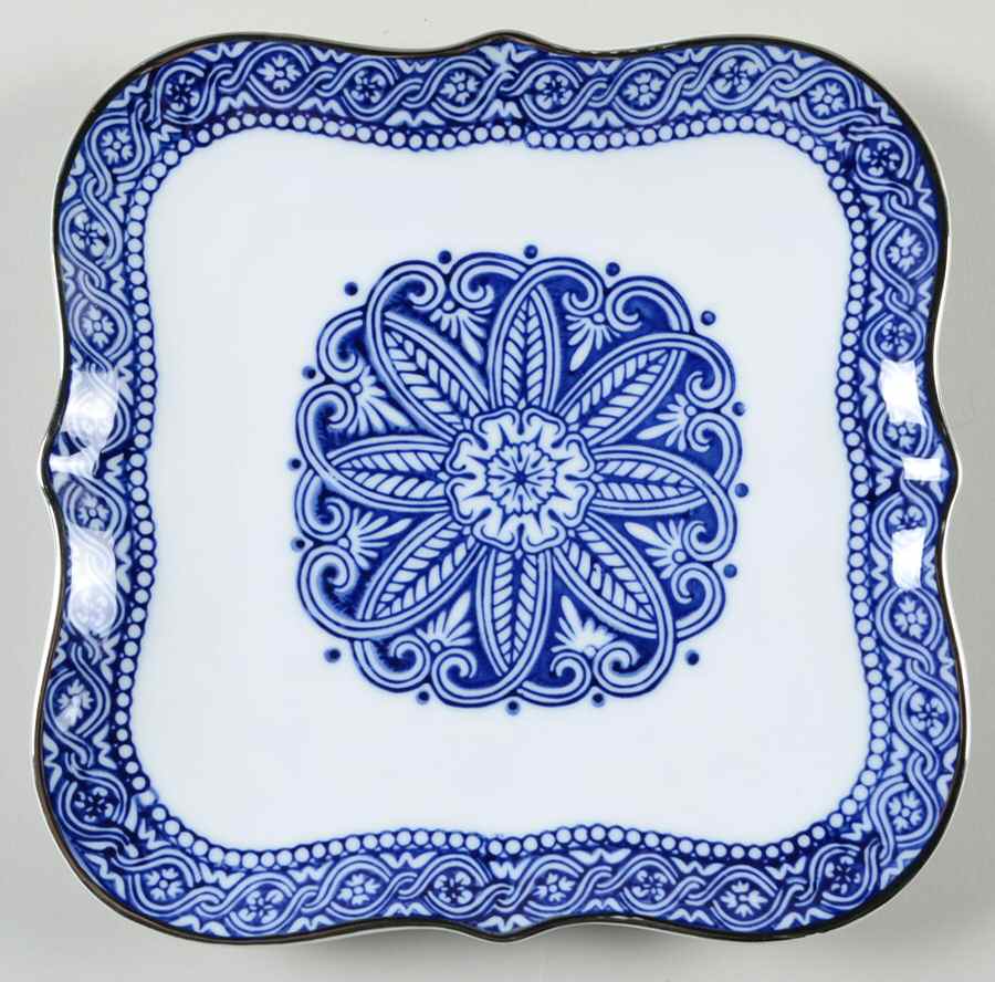 Grace Square Dessert Plate by Bombay-1