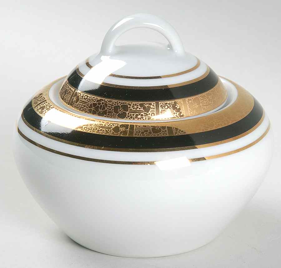 Westport Black Sugar Bowl & Lid by Baum Brothers-1