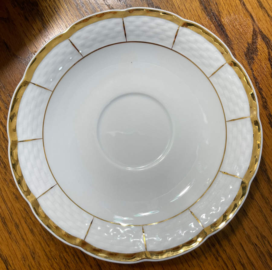 Royalty (Gold Stripes) Saucer by Baum Brothers-1