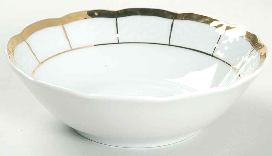 Royalty (Gold Stripes) Fruit/Dessert (Sauce) Bowl by Baum Brothers-1