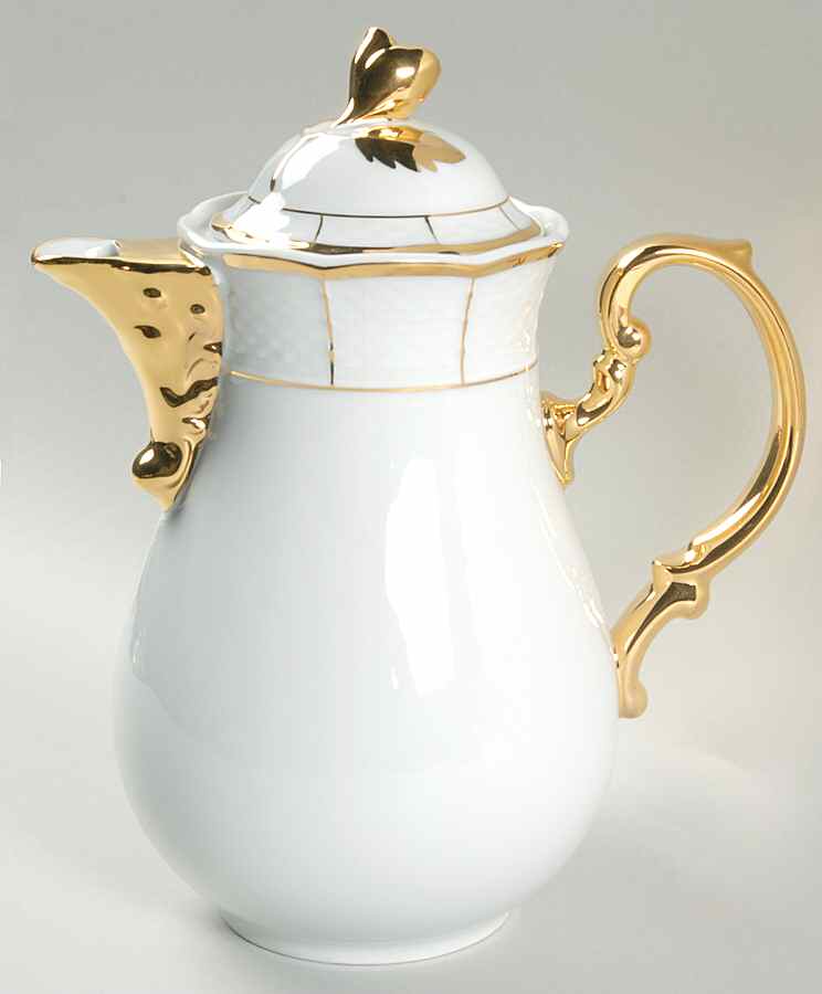 Royalty (Gold Stripes) Coffee Pot & Lid by Baum Brothers-1