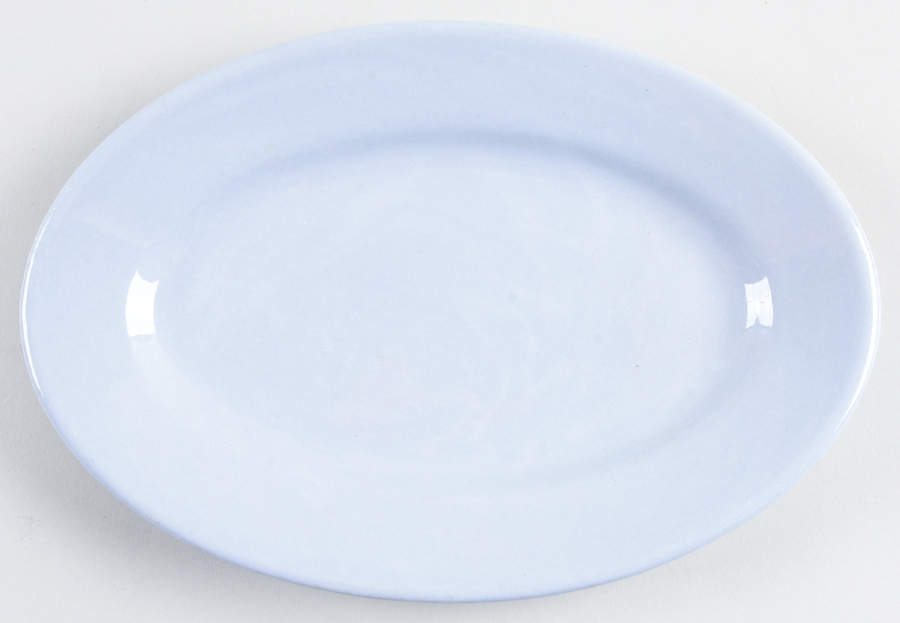 Lune Blue 9" Oval Serving Platter by Buffalo Pottery-1