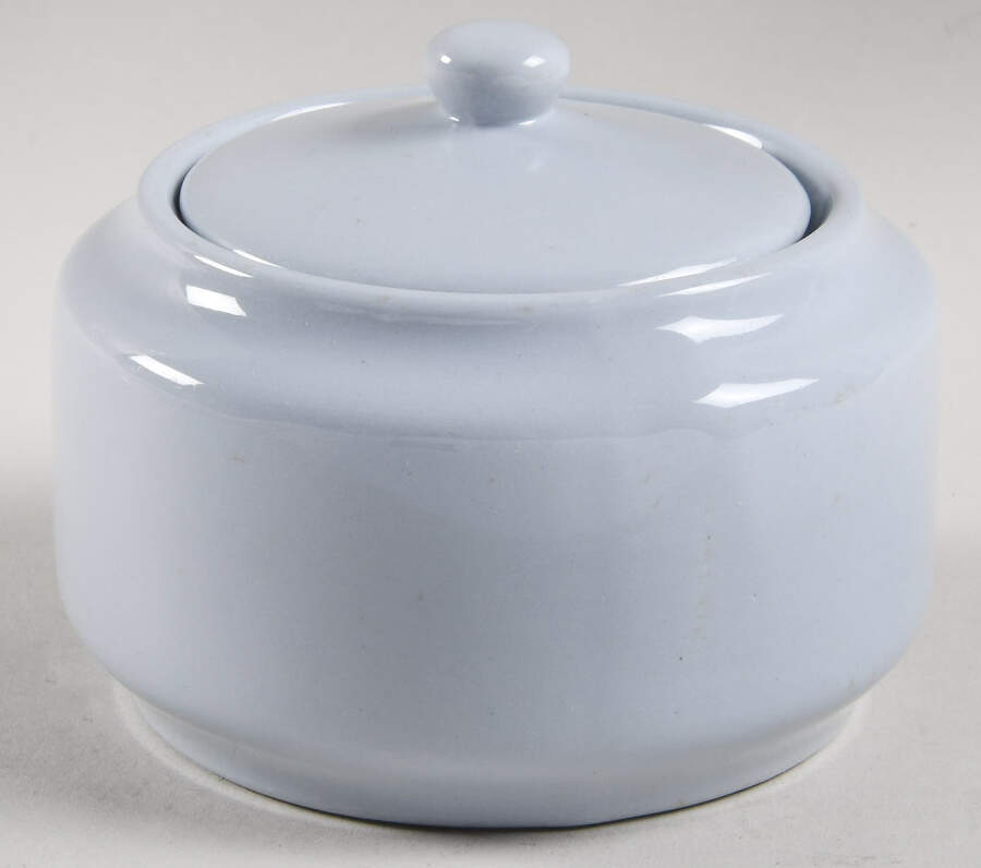 Lune Blue Sugar Bowl & Lid by Buffalo Pottery-1