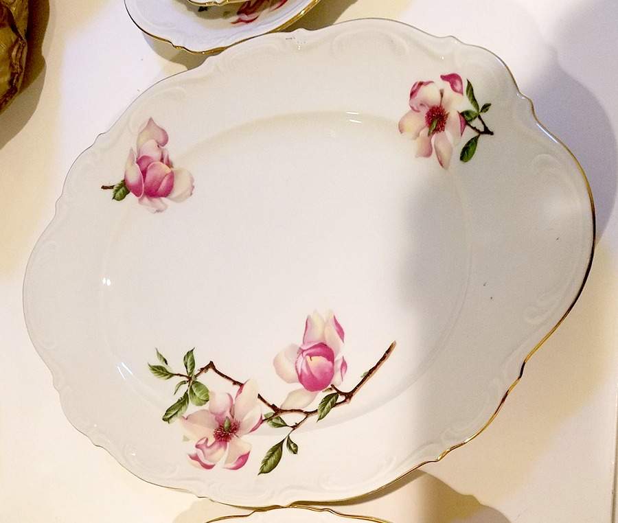 Magnolia 14" Oval Serving Platter by Schumann - Bavaria-1