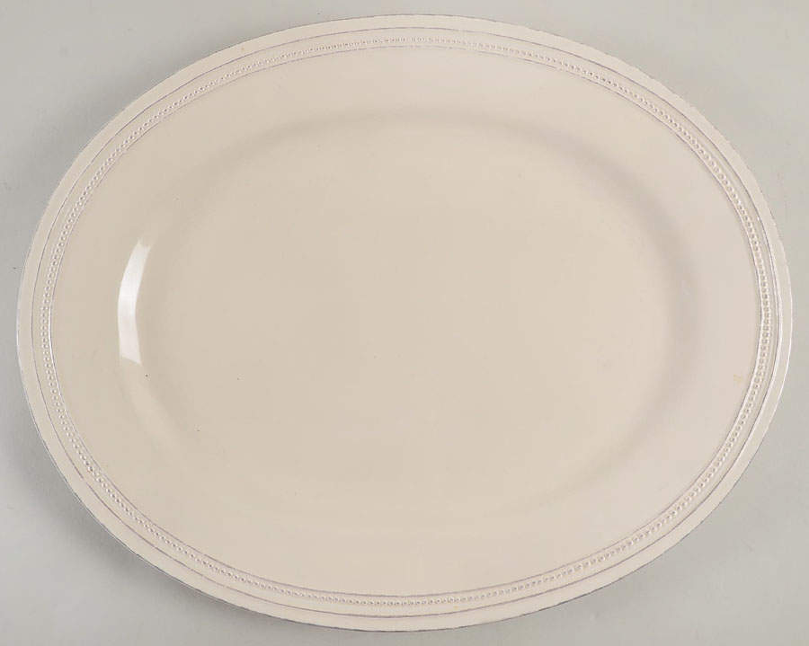 Antique Bead 18" Oval Serving Platter by Ballard Designs-1