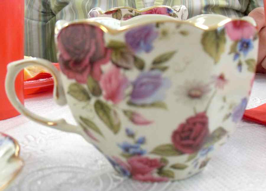 Summer Rose Chintz Flat Cup by Baum Brothers-1