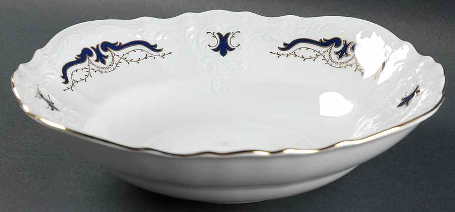 Allyson Allison Blue 9" Round Serving Bowl by Baum Brothers-1