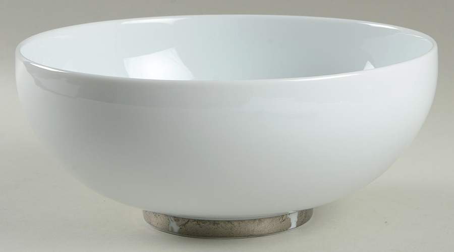 Feuille d'Argent 9" Salad Serving Bowl by Bernardaud-1