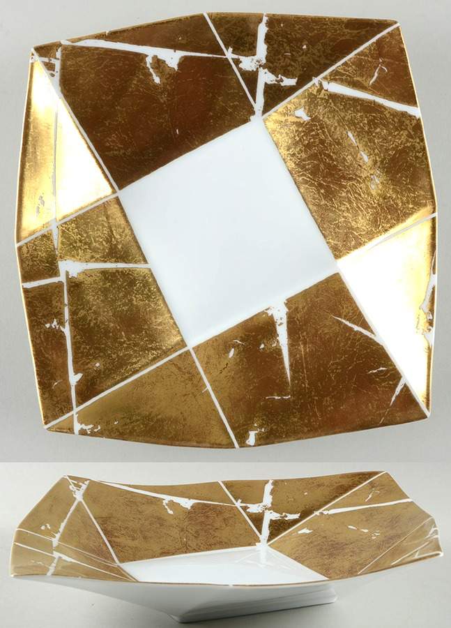 Feuille d'Or 11" Cavanna Tray by Bernardaud-1
