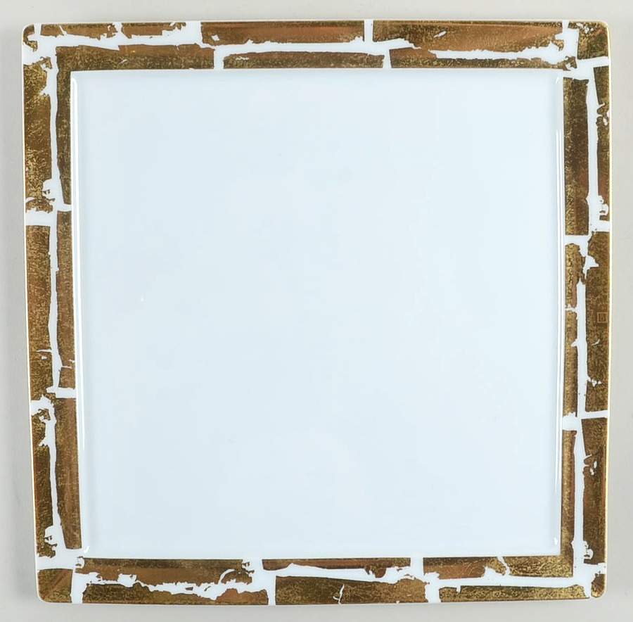 Feuille d'Or Square Dinner Plate by Bernardaud-1