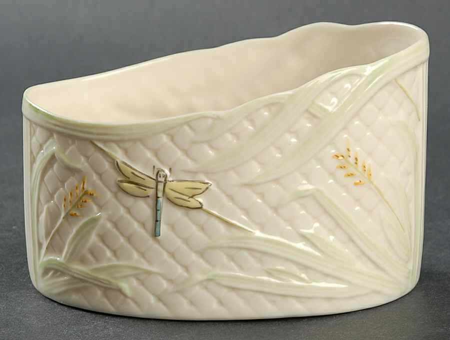Dragonfly Open Sugar Bowl by Belleek Pottery (Ireland)-1