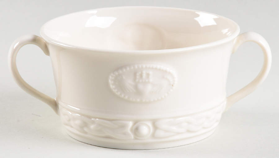 Claddagh Collection Individual Handled Soup Bowl by Belleek Pottery (Ireland)-1