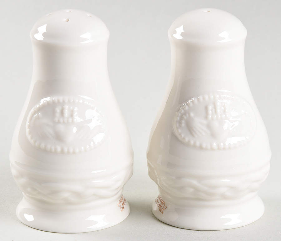 Claddagh Collection Salt & Pepper Set by Belleek Pottery (Ireland)-1