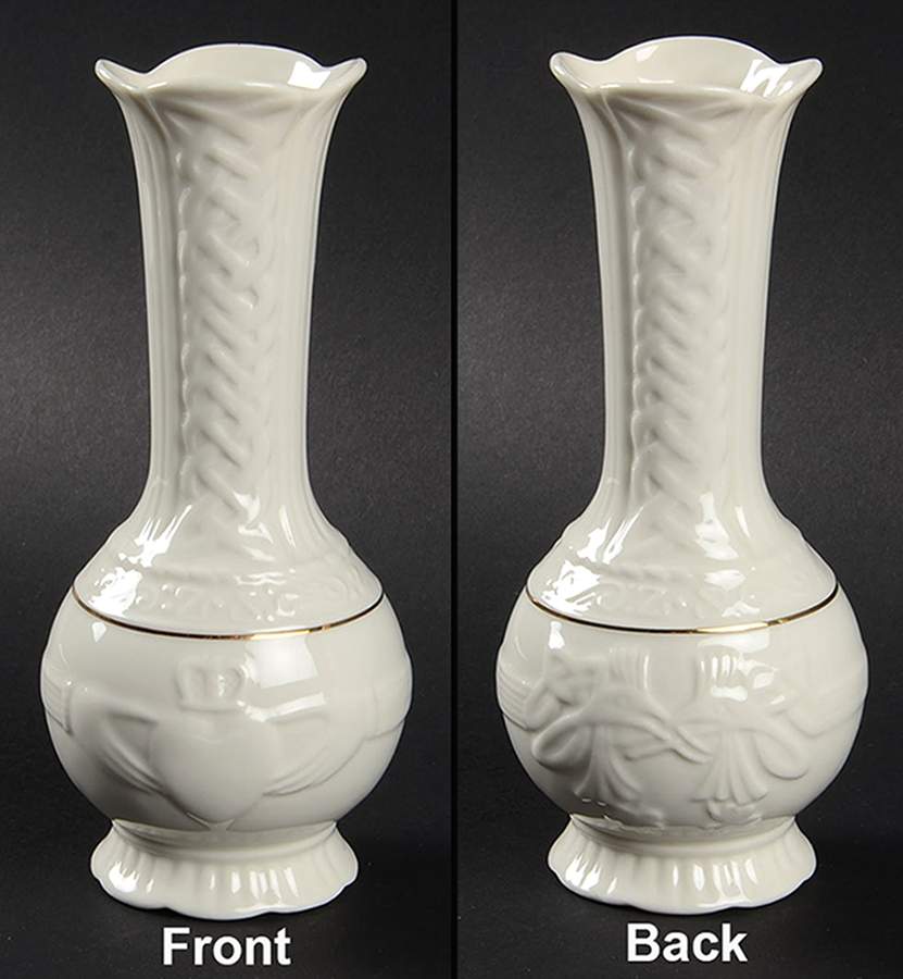 Claddagh Collection 6" Bud Vase by Belleek Pottery (Ireland)-1